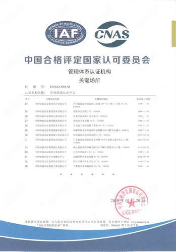 管理体系认证机构关键场所（中文2）（2016-01-20）