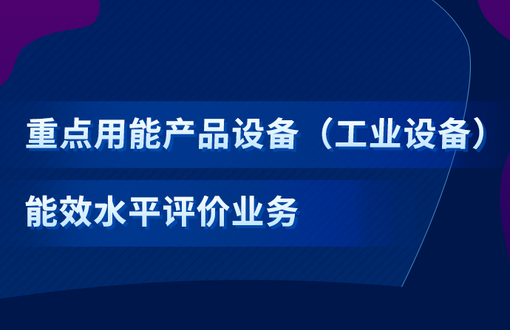 重点用能产品设备（工业设备）能效水平评价业务