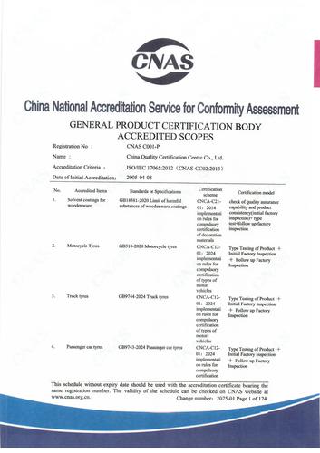 CNAS认可证书业务范围附件英文 (1)