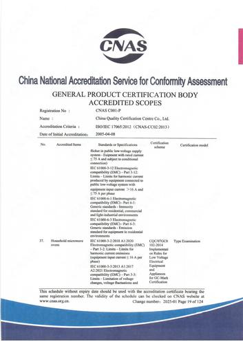 CNAS认可证书业务范围附件英文 (19)