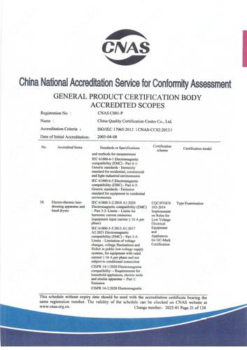 CNAS认可证书业务范围附件英文 (21)