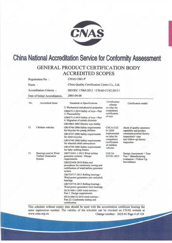 CNAS认可证书业务范围附件英文 (4)