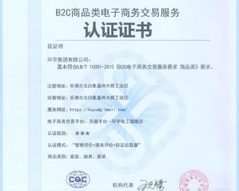 中心为环宇集团颁发温州地区首张 “良好电子商务规范认证”证书