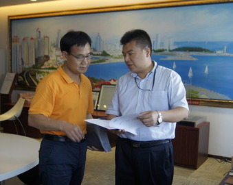 中心领导到青岛分中心调研指导工作