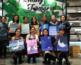 成都分中心开展“三八”国际劳动妇女节绘画体验活动