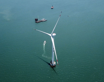 CQC认证的国内单机容量最大海上风电机组并网发电