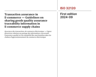 中国质量认证中心牵头发布电子商务商品质量保障国际标准