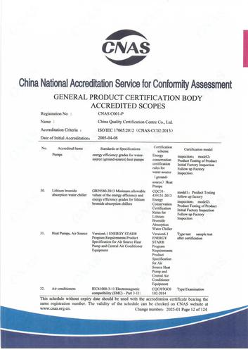 CNAS认可证书业务范围附件英文 (12)