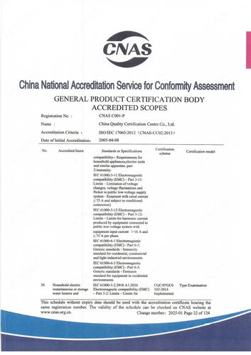 CNAS认可证书业务范围附件英文 (22)