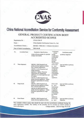 CNAS认可证书业务范围附件英文 (29)