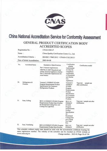 CNAS认可证书业务范围附件英文 (30)