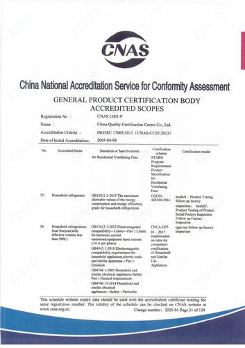 CNAS认可证书业务范围附件英文 (31)