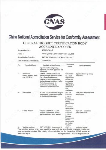 CNAS认可证书业务范围附件英文 (32)