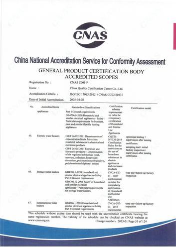 CNAS认可证书业务范围附件英文 (35)
