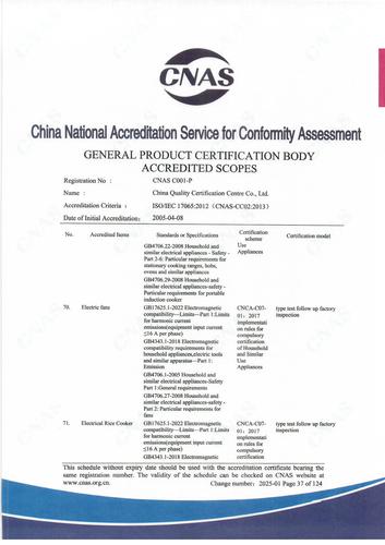 CNAS认可证书业务范围附件英文 (37)