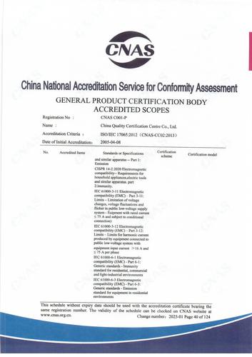 CNAS认可证书业务范围附件英文 (40)