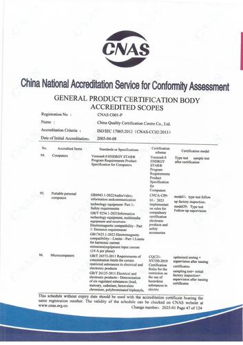 CNAS认可证书业务范围附件英文 (47)