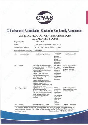 CNAS认可证书业务范围附件英文 (50)