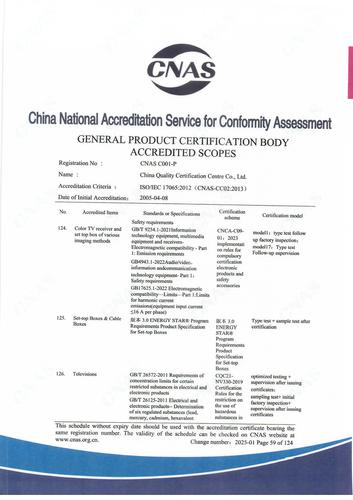 CNAS认可证书业务范围附件英文 (59)