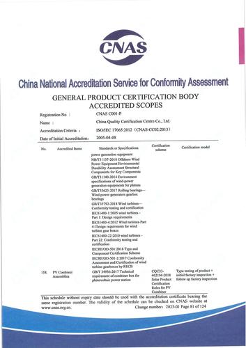 CNAS认可证书业务范围附件英文 (81)