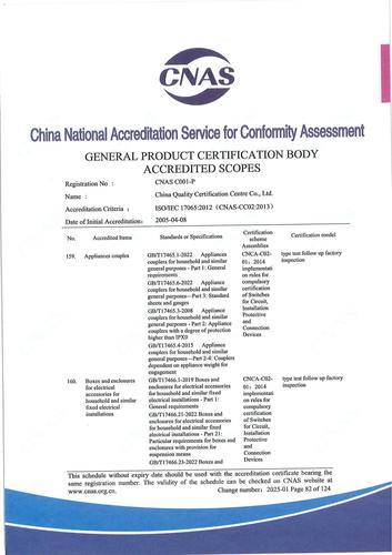 CNAS认可证书业务范围附件英文 (82)