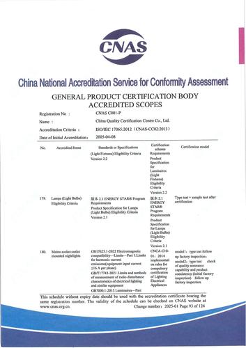 CNAS认可证书业务范围附件英文 (93)