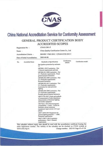 CNAS认可证书业务范围附件英文 (95)