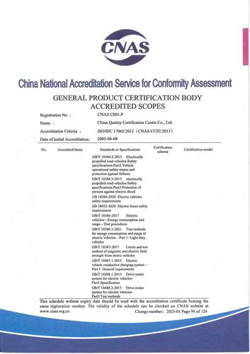 CNAS认可证书业务范围附件英文 (99)