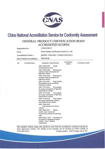 CNAS认可证书业务范围附件英文 (100)