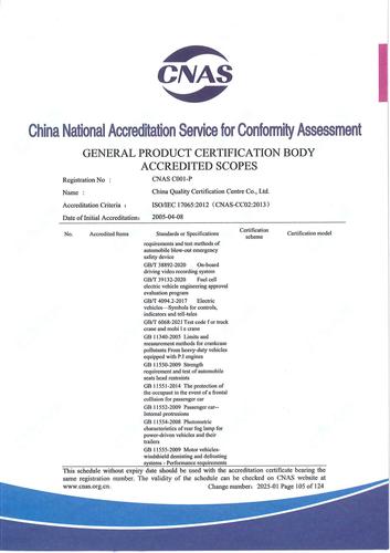 CNAS认可证书业务范围附件英文 (105)