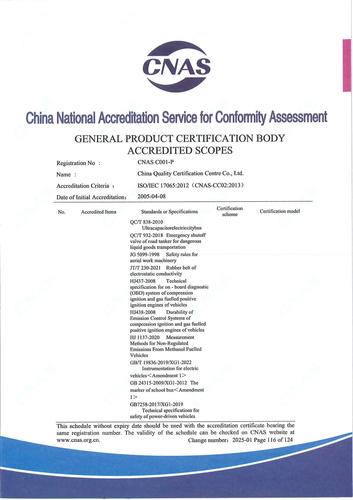 CNAS认可证书业务范围附件英文 (116)