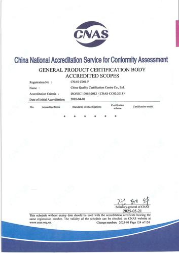 CNAS认可证书业务范围附件英文 (124)